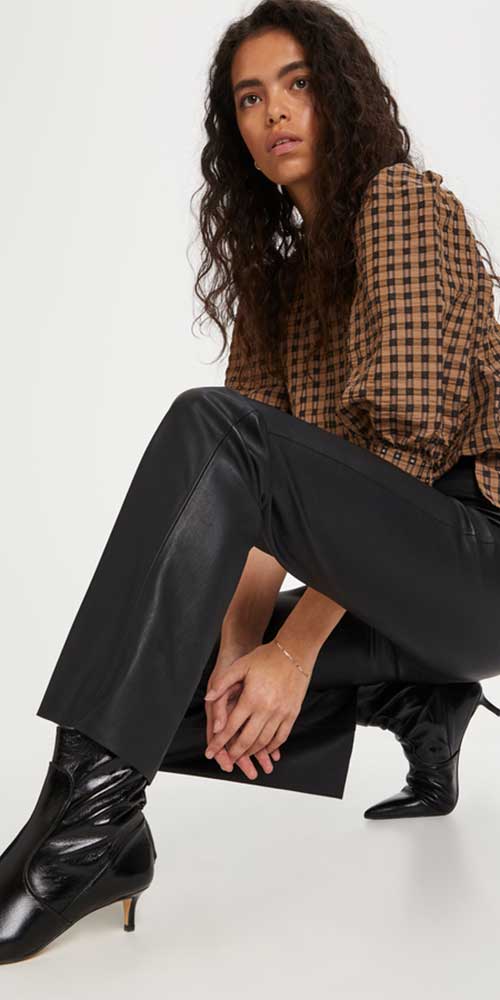 Kaylee Faux Leather Pants Black Soaked In Luxury - Product - Sienna Goodies